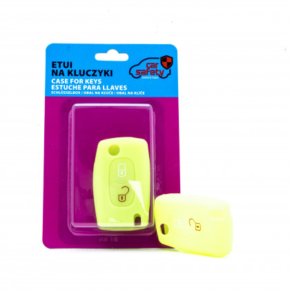 EPKC125 NEON GREEN CAR KEY COVER CITROEN PEUGEOT