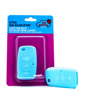 EPKC08 LIGHT BLUE CAR KEY COVER VOLKSWAGEN SKODA SEAT