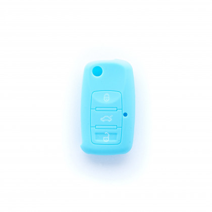 EPKC08 LIGHT BLUE CAR KEY COVER VOLKSWAGEN SKODA SEAT