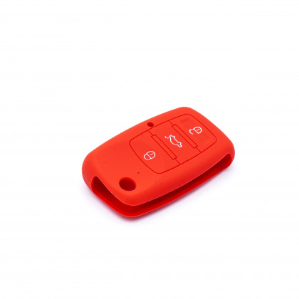 EPKC03 RED CAR KEY COVER VOLKSWAGEN SKODA SEAT