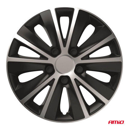 Poklice Rapide 15” černo - stříbrná sada 4ks COLOR BOX