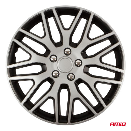 Poklice Dakar 17” černo-stříbrná sada 4ks COLOR BOX