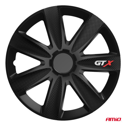Poklice GTX 17” černý karbon sada 4ks COLOR BOX