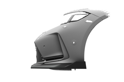 Spoiler pod přední nárazník CSR CUP pro Honda Civic (FL5) Type R 2022- carbon look matný