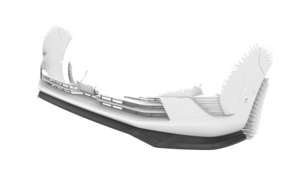 Spoiler pod přední nárazník CSR CUP pro Opel Zafira Life 2024- černá struktura