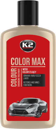 Leštěnka barevná s voskem K2 250ml - červená