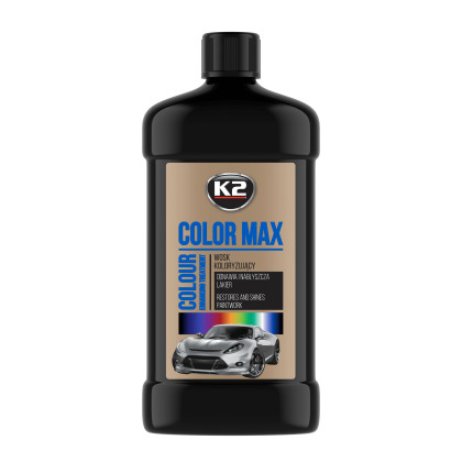 Leštěnka barevná s voskem K2 500ml - černá