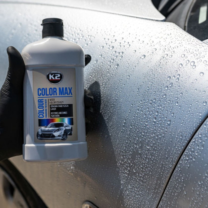 Leštěnka barevná s voskem K2 500ml - stříbrná