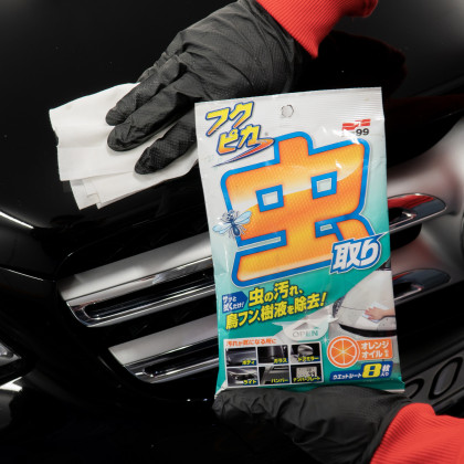 Soft99 - Fukupika Bugs & Droppings Removal Wipes, ubrousky na ptačí trus a hmyz, 8ks