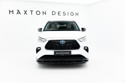 Spojler pod nárazník lipa V.2 Toyota Highlander Mk4 černý lesklý plast