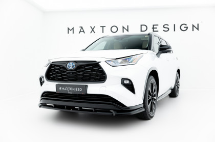 Spojler pod nárazník lipa V.2 Toyota Highlander Mk4 černý lesklý plast
