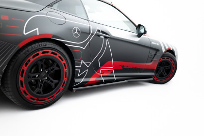Prahové lišty Mercedes-Benz SL 63 AMG R231 černý lesklý plast