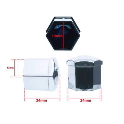 EPTUNING018 CKRYTKY MATIC 19 MM- Stříbrné Chrom