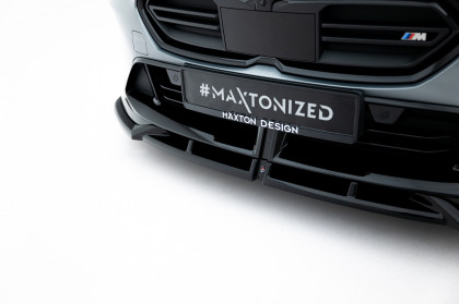 Spojler pod nárazník lipa V.1 BMW M135i M Performance F70 černý lesklý plast