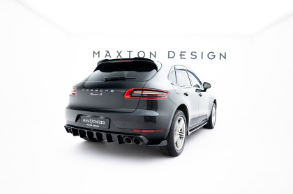 Splittery zadní boční V.2 Porsche Macan Mk1 černý lesklý plast
