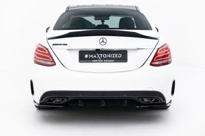 Splittery zadní boční Mercedes-Benz C AMG-Line Sedan W205 černý lesklý plast