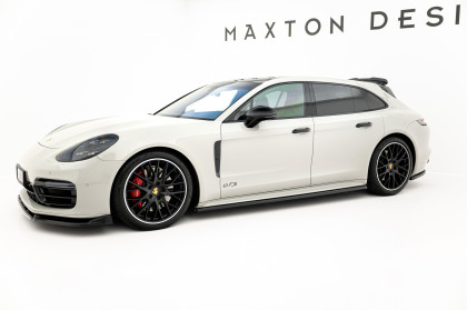 Prahové lišty Porsche Panamera GTS Sport Turismo 971 Facelift černý lesklý plast