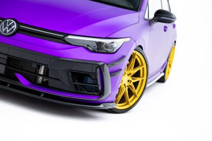 Spojler pod nárazník lipa V.2 Volkswagen Golf R Mk8 Facelift černý lesklý plast