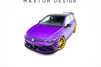 Spojler pod nárazník lipa V.2 Volkswagen Golf R Mk8 Facelift černý lesklý plast