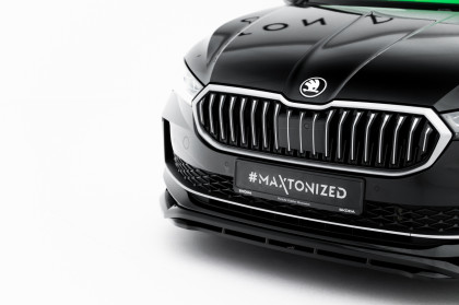 Spojler pod nárazník lipa V.1 Škoda Superb Mk4 černý lesklý plast