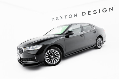 Prahové lišty V.2 Škoda Superb Mk4 černý lesklý plast
