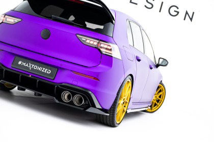 Spoiler zadního narázníku V.2 Volkswagen Golf R Mk8 / Mk8 Facelift černý lesklý plast
