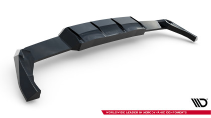 Spoiler zadního narázníku V.2 Volkswagen Golf R Mk8 / Mk8 Facelift černý lesklý plast