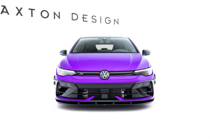 Street pro spojler pod nárazník lipa Volkswagen Golf R Mk8 Facelift černo červený