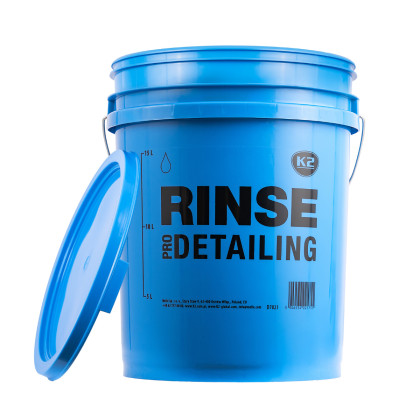 K2 Modrý detailingový kbelík "RINSE" 20L - pro bezpečné oplachování