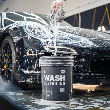 K2 Šedý detailingový kbelík "RINSE" 20L - pro bezpečné oplachování