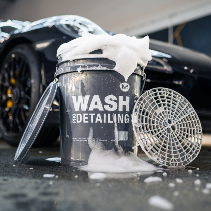 K2 Šedý detailingový kbelík "RINSE" 20L - pro bezpečné oplachování