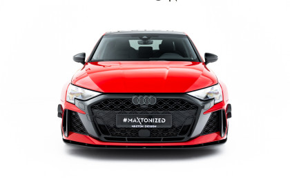 Street pro spojler pod nárazník lipa Audi RS3 Sedan 8Y Facelift černo červený