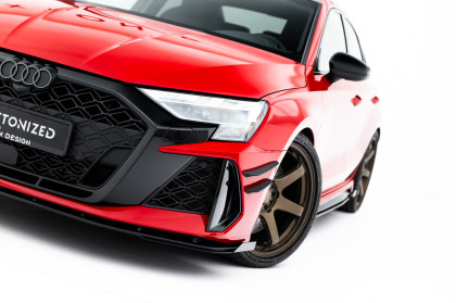 Street pro spojler pod nárazník lipa + flaps Audi RS3 Sedan 8Y Facelift černý