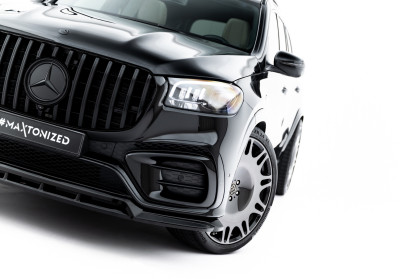 Spojler pod nárazník lipa Mercedes-Benz GLS AMG-Line X167 Facelift černý lesklý plast