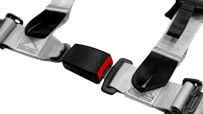 Pasy sportowe Slide V2 Srebrne 4P 2" E4