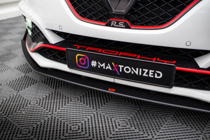Street pro spojler pod nárazník lipa Renault Megane RS Mk4 černo červená