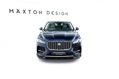 Spojler pod nárazník lipa Jaguar F-Pace R-Sport Mk1 Facelift černý lesklý plast