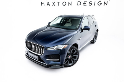 Spojler pod nárazník lipa Jaguar F-Pace R-Sport Mk1 Facelift černý lesklý plast
