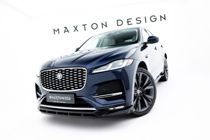 Spojler pod nárazník lipa Jaguar F-Pace R-Sport Mk1 Facelift černý lesklý plast