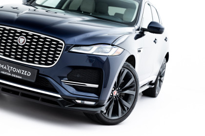 Spojler pod nárazník lipa Jaguar F-Pace R-Sport Mk1 Facelift černý lesklý plast