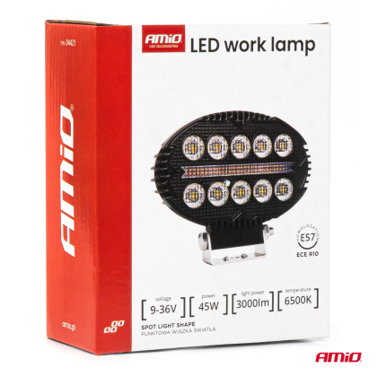 Pracovní LED světlo AWL77 45W 6500K 3000lm 9-36V AMiO-04421