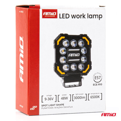 Pracovní LED světlo AWL81 48W 3000LM 12V 24V AMIO-04425