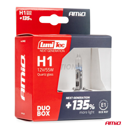 Halogenový duo blistr (2ks) sada LumiTec H1 12V 55W LumiTec NEXT GENERATION +135% DUO AMIO-04402