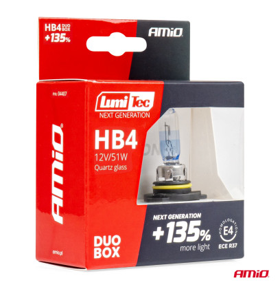 Halogenový duo blistr (2ks) sada LumiTec HB4 12V 51W LumiTec NEXT GENERATION +135% DUO AMIO-04407