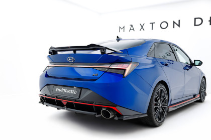 Prodloužení spoileru Hyundai Elantra N Mk7 černý lesklý plast