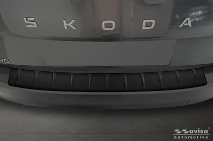 Ochranná lišta zadního nárazníku Avisa pro Škoda Superb 4 Liftback - černá matná