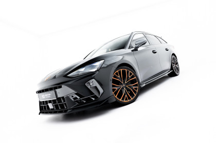 Spojler pod nárazník lipa V.1 Cupra Leon ST / Hatchback Mk1 Facelift černý lesklý plast