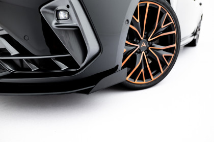 Street pro spoiler pod nárazník lipa + flaps Cupra Leon ST / Hatchback Mk1 Facelift černo červený