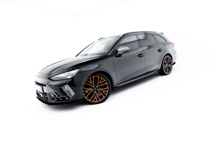 Prahové lišty Street pro Cupra Leon ST / Hatchback Aero Mk1 / Mk1 Facelift černo červené