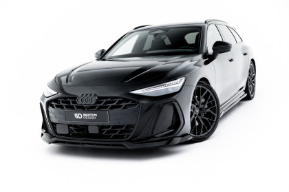Spojler pod nárazník lipa V.1 Audi A6 S-Line C9 černý lesklý plast
